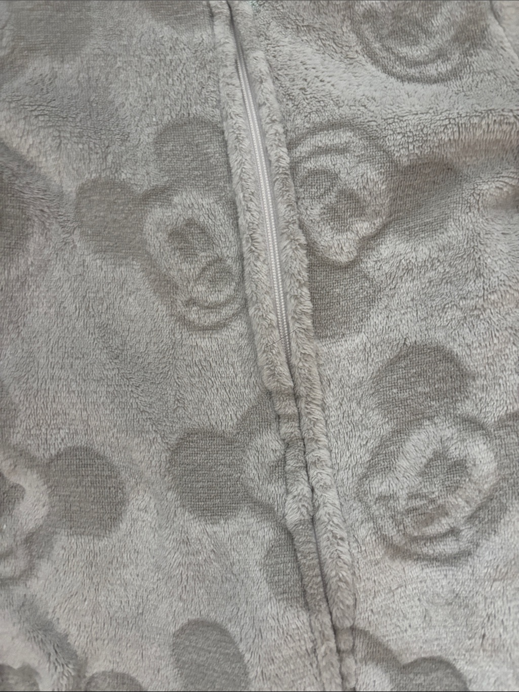 Warm Gray Mickey Disney Zipper Fleece Pajamas 4t
